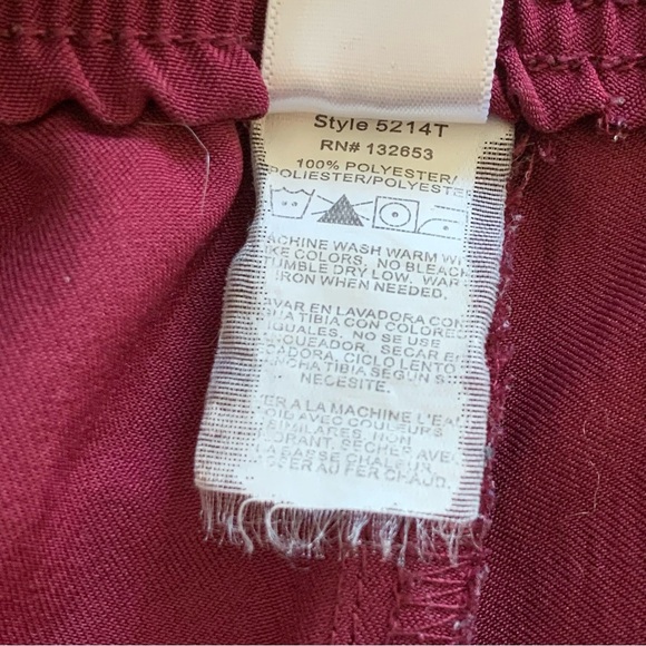 Lot of 2 WonderWink Women’s Tall Cargo Scrub Pants Sz M Tall Grey Maroon 5214T - Picture 12 of 16